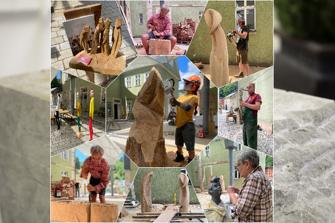 Impressionen vom Bildhauersymposium in Steinach